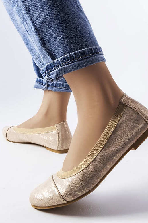 Ballerine Crummit Beige Metallic