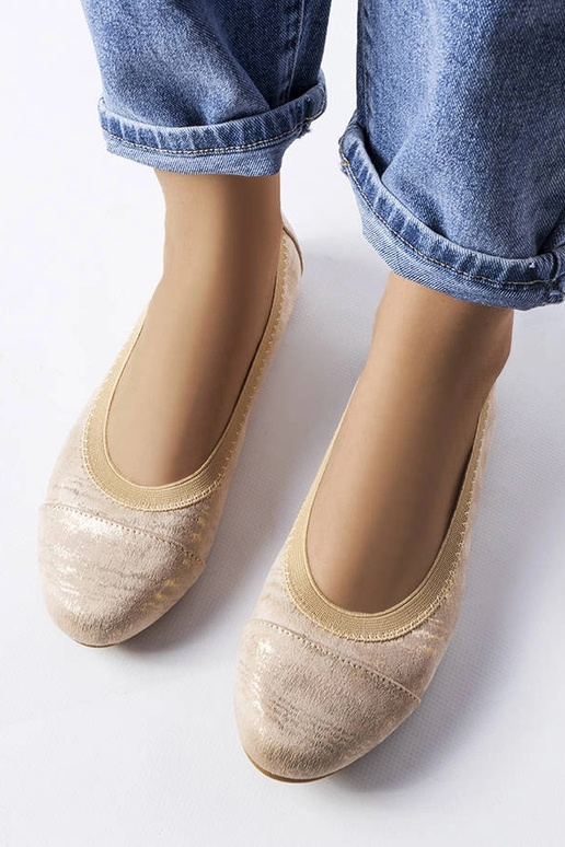 Ballerine Crummit Beige Metallic