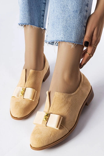 Scarpe con fiocco in pioppo beige 2