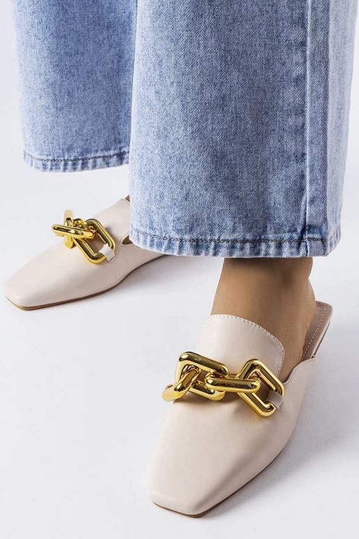 Scivoli a catena in noce beige