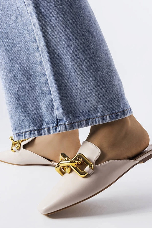 Scivoli a catena in noce beige