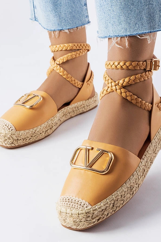 Espadrillas marroni con lacci, “Parent”