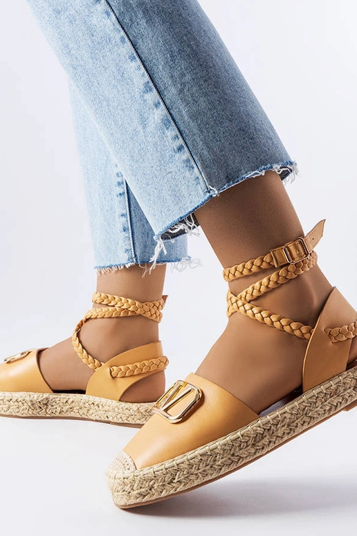 Espadrillas marroni con lacci, “Parent”