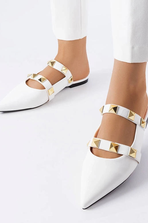 Mules bianche a punta Ruckman