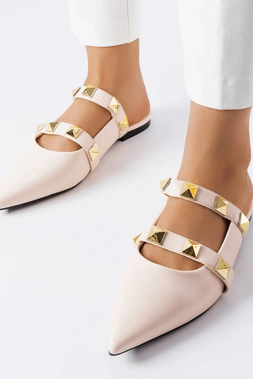 Mules beige a punta Ruckman