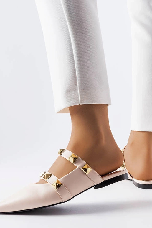 Mules beige a punta Ruckman