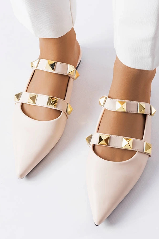 Mules beige a punta Ruckman