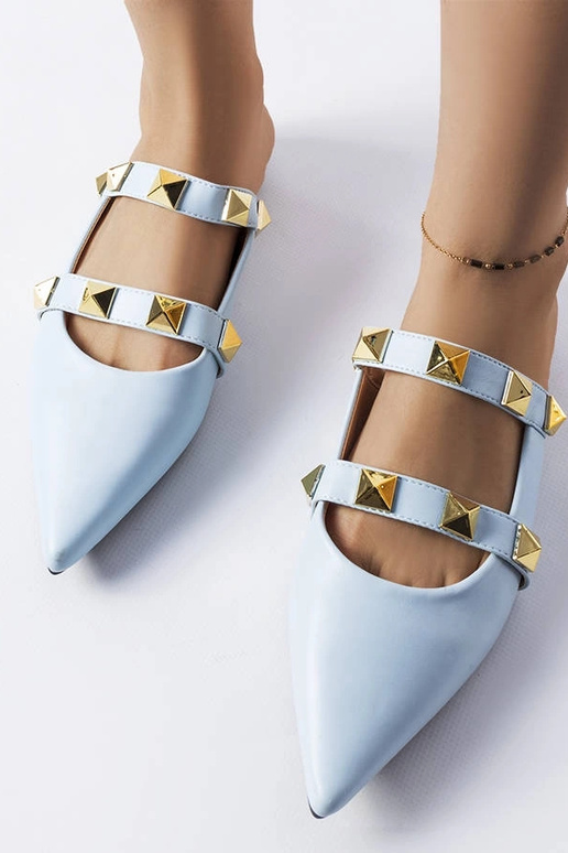 Mules borchiate blu Ruckman