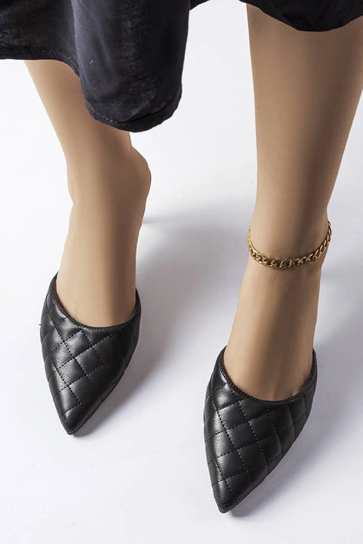 Slip-on nere trapuntate con tacco a...