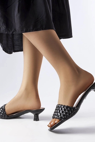 Sandali neri Burbank con...