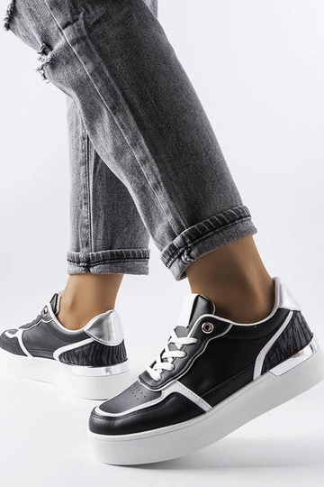 Sneakers con plateau Tooele nere 2