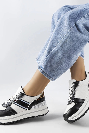 Sneakers nere con inserti glitter Lang