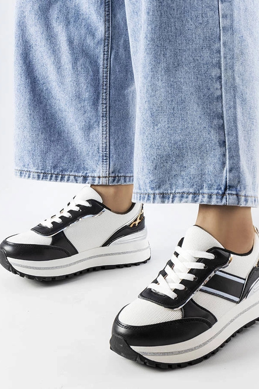 Sneakers nere con inserti glitter Lang