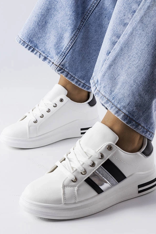 Scarpe sportive bianco-neri con...