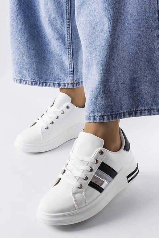 Scarpe sportive bianco-neri con...