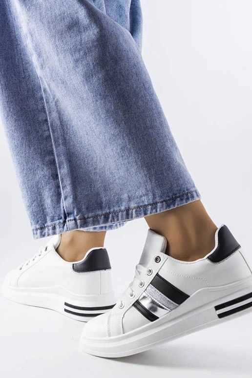 Scarpe sportive bianco-neri con...