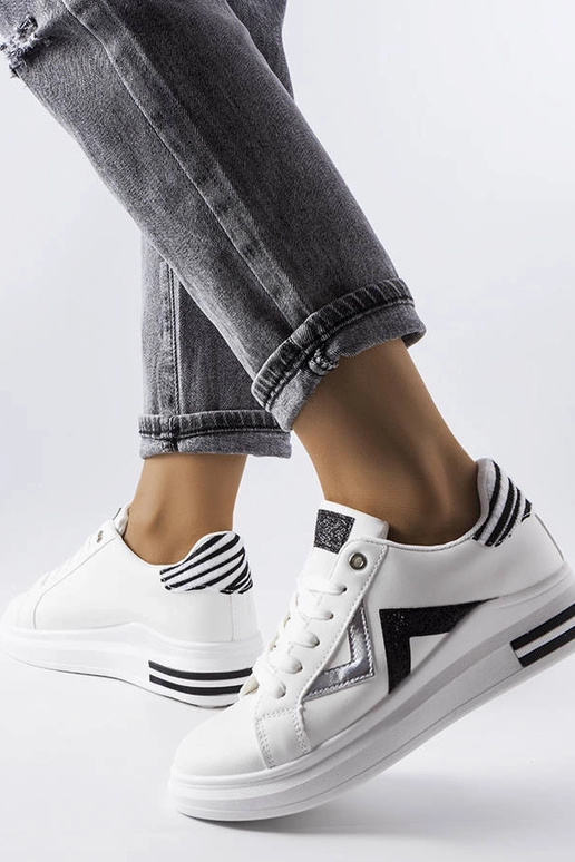 Sneakers con plateau Monty nere e...