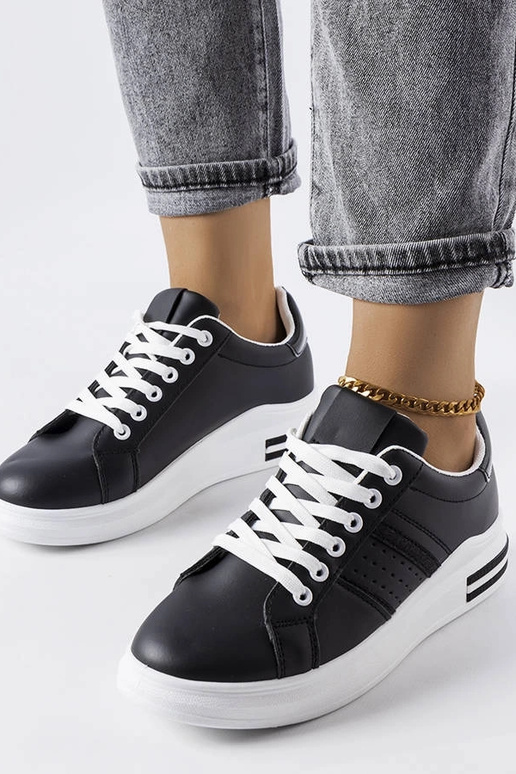 Sneakers con plateau Lanoie nere