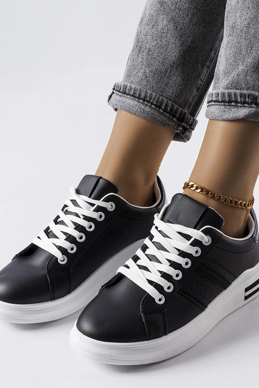Sneakers con plateau Lanoie nere