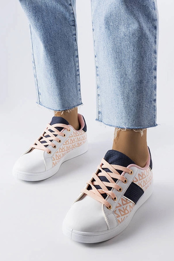 Sneakers bianche con inserti colorati Kessla