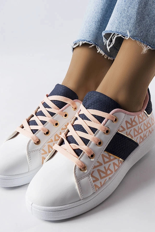 Sneakers bianche con inserti colorati...