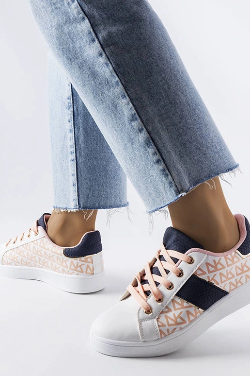 Sneakers bianche con inserti colorati...