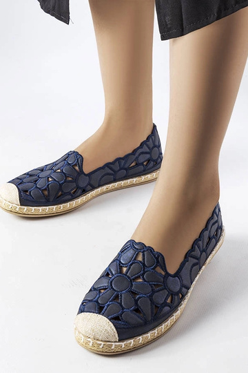 Espadrillas traforate blu navy Lamarre