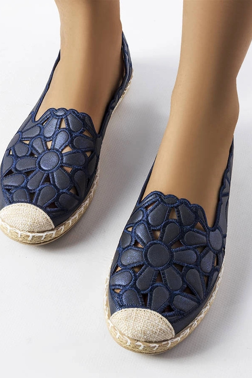 Espadrillas traforate blu navy Lamarre