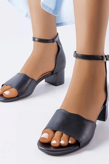 Sandali con tacco basso Black Mulberry