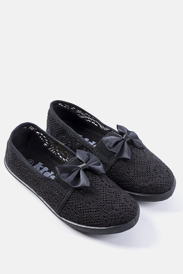 Ballerine nere traforate per bambini, "Bubby" 2