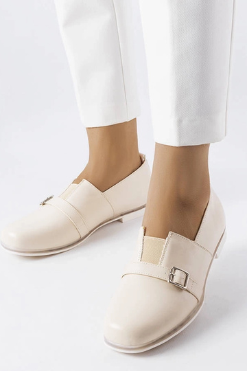 Pusbačiai color sabbia con soletta in pelle, "Felosa"