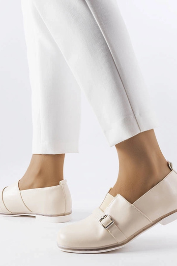 Pusbačiai color sabbia con soletta in pelle, "Felosa" 2