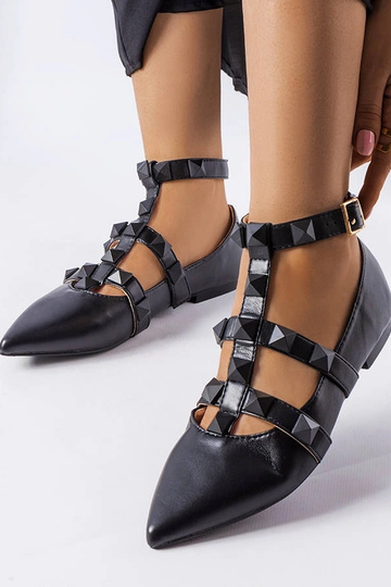 Ballerine nere con spettacolare chiusura Blur