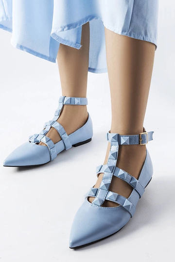 Ballerine blu con spettacolare chiusura Blur