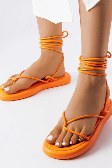 Sandali con lacci Laurence Orange