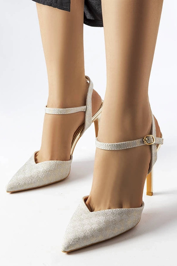 Stiletti dorati lucidi a...