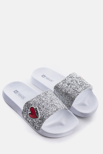 Infradito per bambini Boncoeur glitter grigio