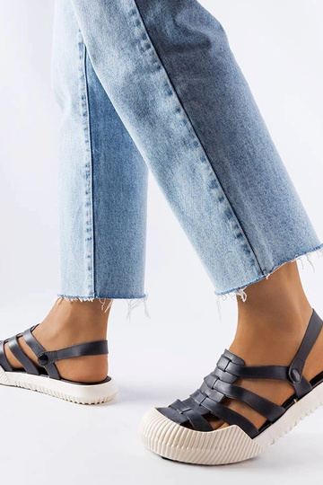 Sandali Canton in gomma nera