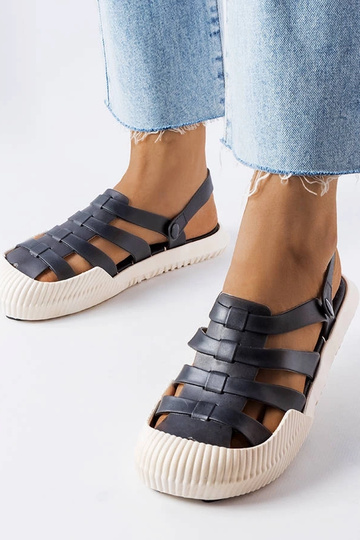 Sandali Canton in gomma nera 2