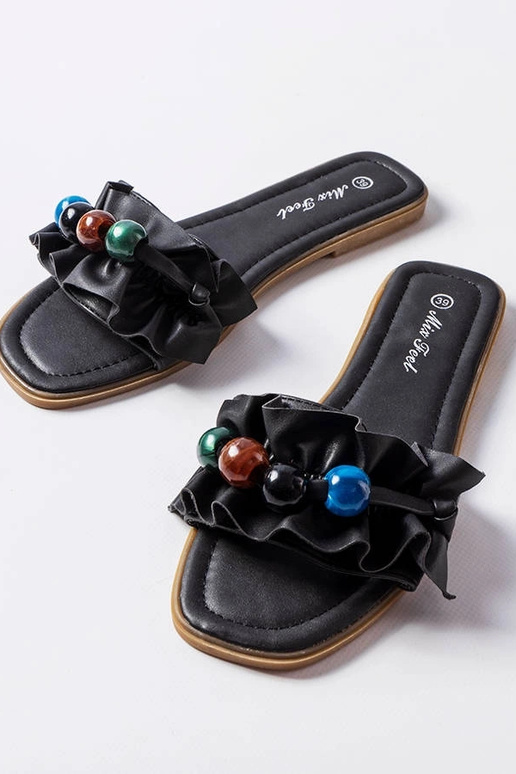 Mules arricciate Fortier nere