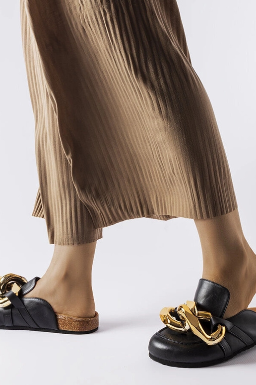 Infradito con catena Christelle nera