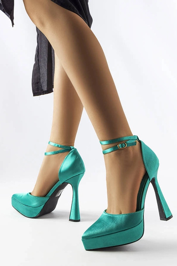 Décolleté verdi con tacco alto Dallas 2