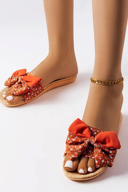 Infradito rosse con fiocco Tachel