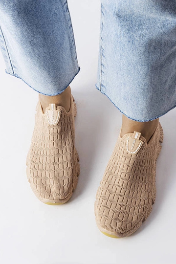 Sneakers sportive beige Obenor slip-on 2