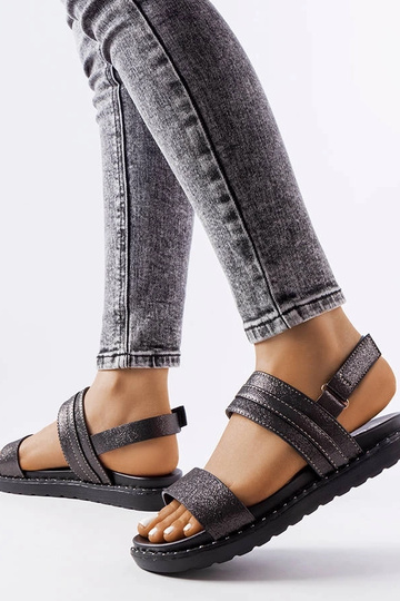 Sandali Felicienne neri lucidi