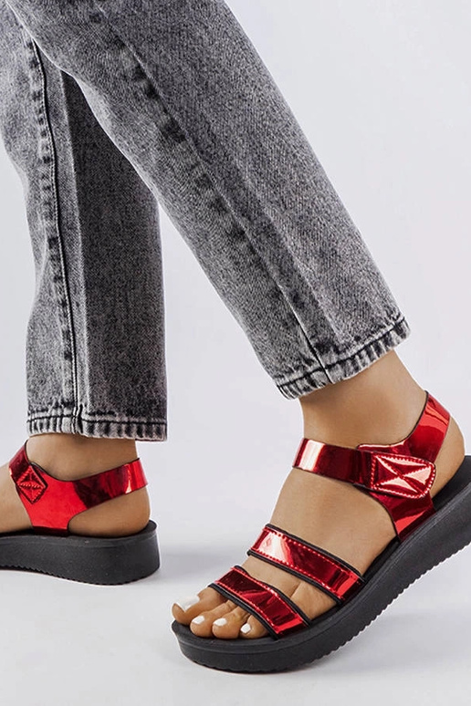 Sandali Brices in vernice rossa