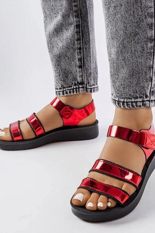 Sandali Brices in vernice rossa