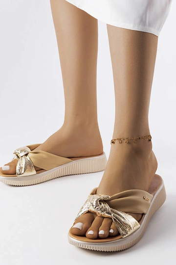 Zeppe Luce beige e oro