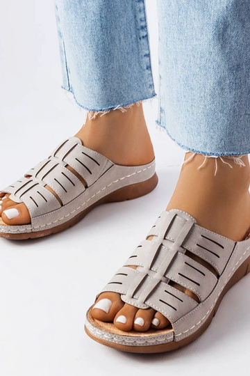 Zeppe in jersey grigio