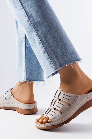 Zeppe in jersey grigio 2